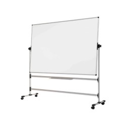 Pizarra blanca bi-office blanca de acero vitrifricado volteable doble cara 120x150 cm