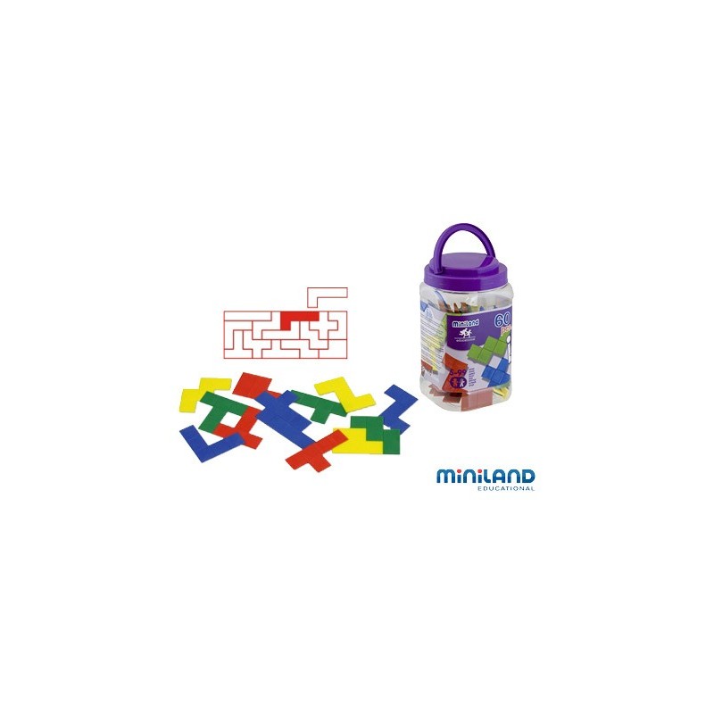 Juego didactico miniland pentominos de colores