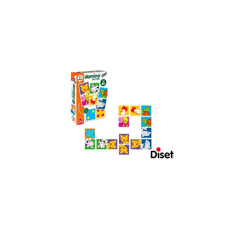 Juego diset educativo domino animals