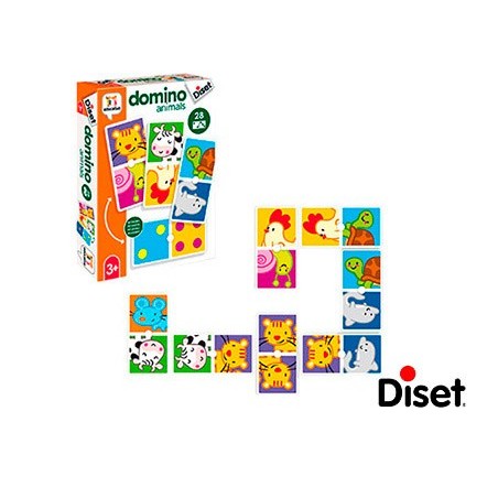 Juego diset educativo domino animals