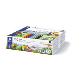 Rotulador staedtler noris 326 school pack de 100 unidades colores surtidos 10 x color