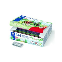 Lapiz de color staedtler wopex ecologico caja de 144 unidades surtidas 12 colores surtidos