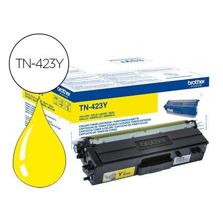 Toner brother tn-423 para dcp-l8410 cdn/8410 cdw / hl-l8260 cdw/mfc-l8360 cdw / 8690 cdw/8900 cdw amarillo