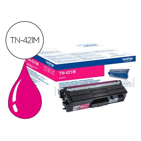 Toner brother tn-421 para dcp-l8410 cdn / 8410 cdw / hl-l8260 cdw / mfc-l8360 cdw / 8690 cdw / 8900 cdw magenta