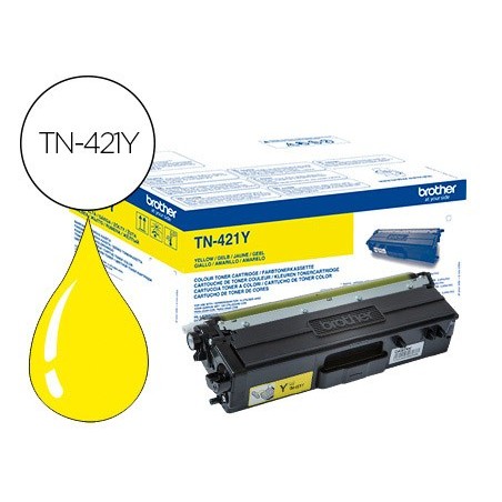Toner brother tn-421 para dcp-l8410 cdn / 8410 cdw / hl-l8260 cdw / mfc-l8360 cdw / 8690 cdw / 8900 cdw amarillo