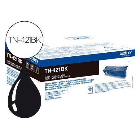 Toner brother tn-421 para dcp-l8410 cdn / 8410 cdw / hl-l8260 cdw / mfc-l8360 cdw / 8690 cdw / 8900 cdw negro
