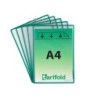 Funda para colgar tarifold din a4 pvc con anilla marco verde pack de 5 unidades