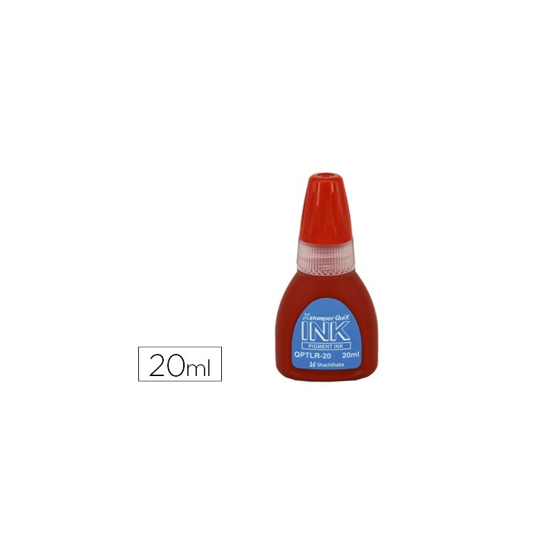 Tinta x'stamper quix para sellos roja bote de 20 ml