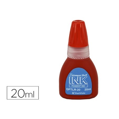 Tinta x'stamper quix para sellos roja bote de 20 ml