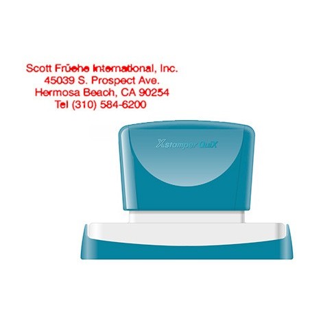Sello x'stamper quix personalizable color rojo medidas 28x78 mm q-24