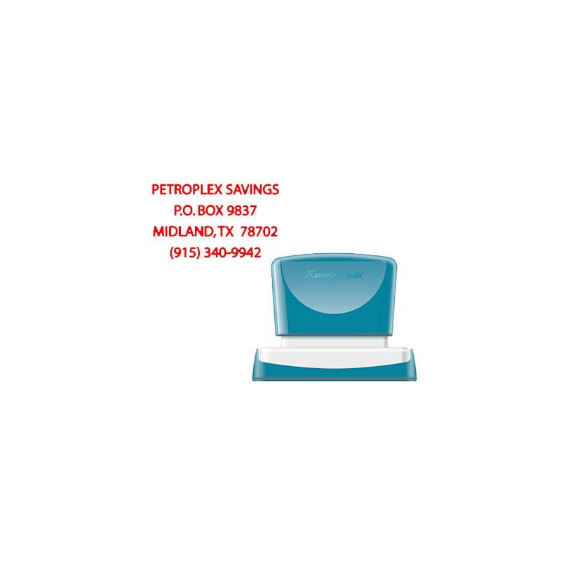 Sello x'stamper quix personalizable color rojo medidas 36x61 mm q-16