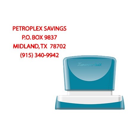 Sello x'stamper quix personalizable color rojo medidas 36x61 mm q-16