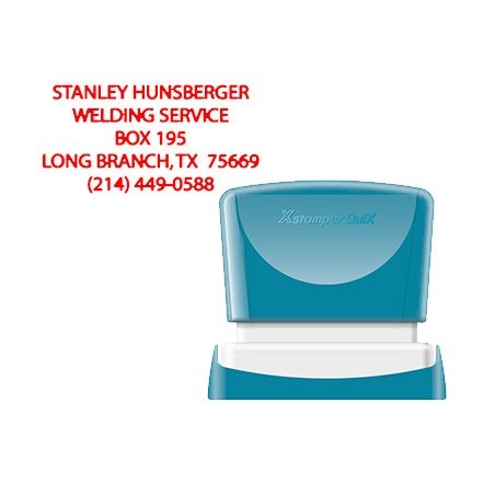 Sello x'stamper quix personalizable color rojo medidas 24x49 mm q-12