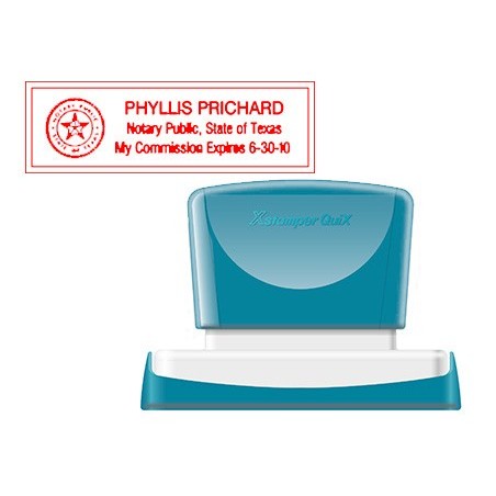 Sello x'stamper quix personalizable color rojo medidas 22x69 mm q-18