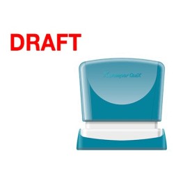Sello x'stamper quix personalizable color rojo medidas 11x40 mm q-10