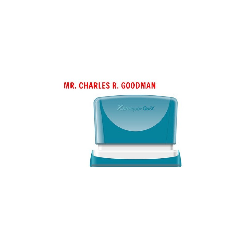 Sello x'stamper quix personalizable color rojo medidas 4x60 mm q-05