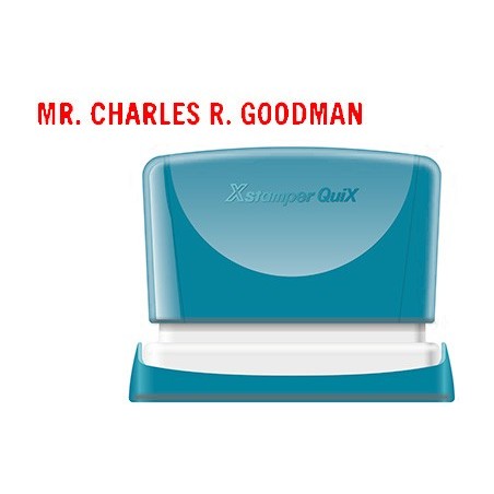 Sello x'stamper quix personalizable color rojo medidas 4x60 mm q-05