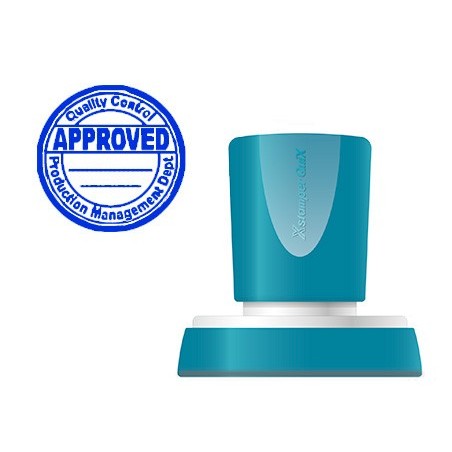 Sello x'stamper quix personalizable color azul redondo diametro 38 mm q-53