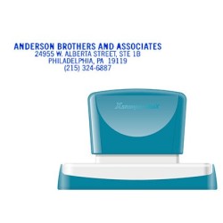Sello x'stamper quix personalizable color azul medidas 16x83 mm q-26