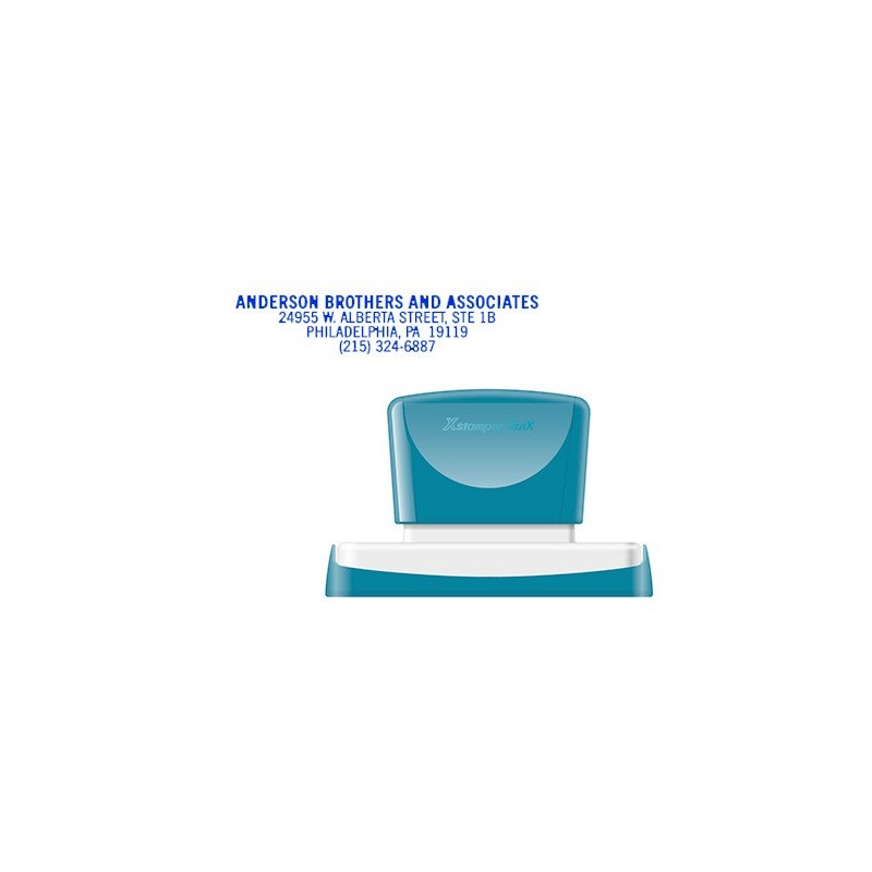 Sello x'stamper quix personalizable color azul medidas 16x83 mm q-26
