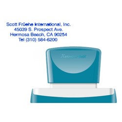 Sello x'stamper quix personalizable color azul medidas 28x78 mm q-24