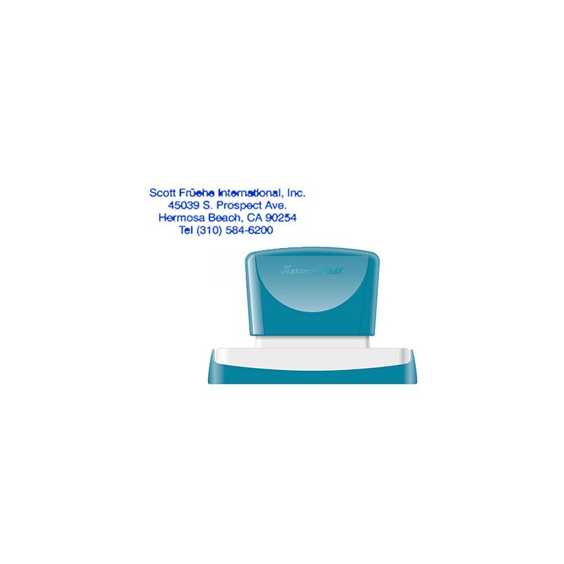 Sello x'stamper quix personalizable color azul medidas 28x78 mm q-24