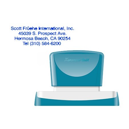 Sello x'stamper quix personalizable color azul medidas 28x78 mm q-24