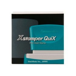 Sello x'stamper quix personalizable color azul medidas 36x61 mm q-16