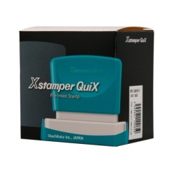 Sello x'stamper quix personalizable color azul medidas 36x61 mm q-16
