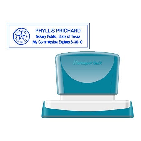 Sello x'stamper quix personalizable color azul medidas 22x69 mm q-18