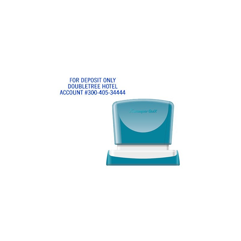 Sello x'stamper quix personalizable color azul medidas 16x48 mm q-11