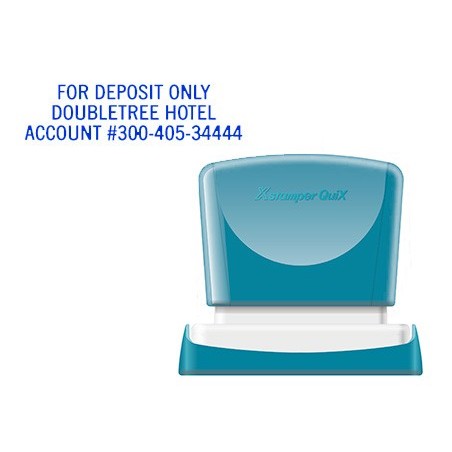 Sello x'stamper quix personalizable color azul medidas 16x48 mm q-11