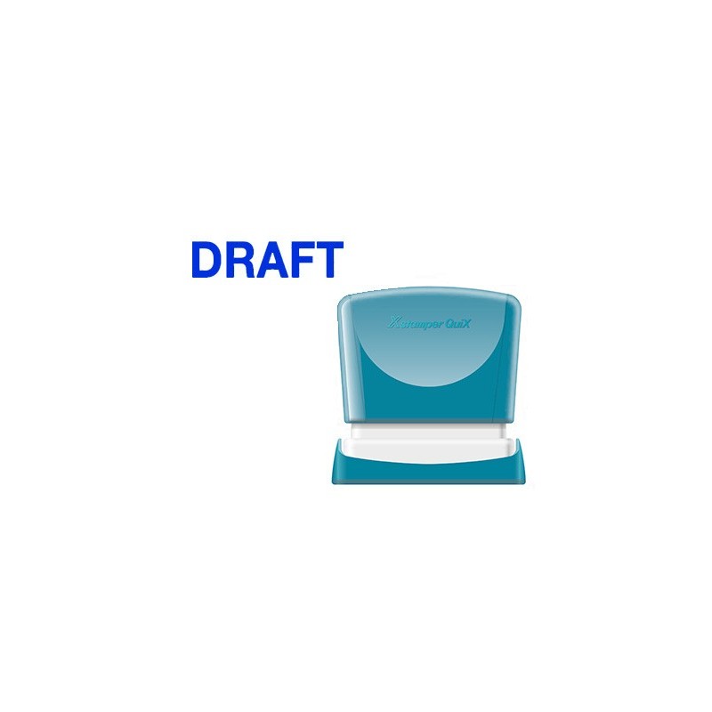 Sello x'stamper quix personalizable color azul medidas 11x40 mm q-10