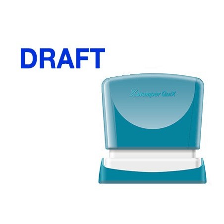 Sello x'stamper quix personalizable color azul medidas 11x40 mm q-10