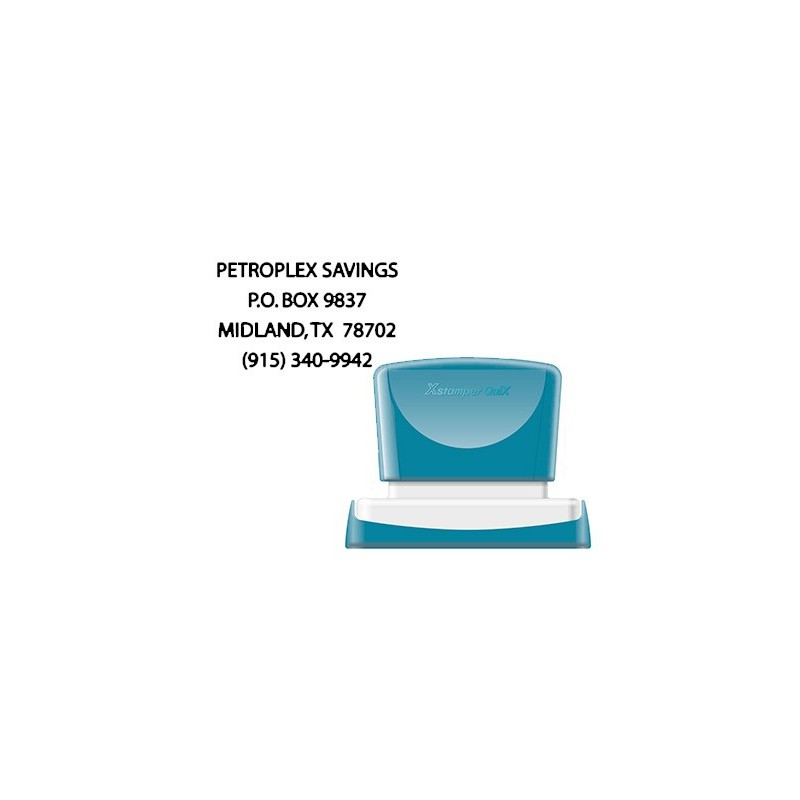 Sello x'stamper quix personalizable color negro medidas 36x61 mm q-16