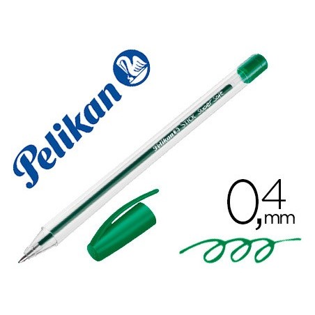 Boligrafo pelikan stick super soft verde
