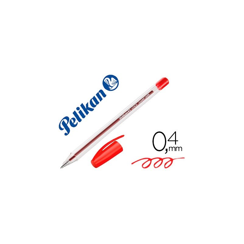 Boligrafo pelikan stick super soft rojo