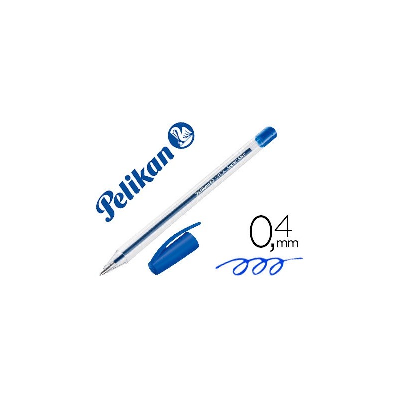 Boligrafo pelikan stick super soft azul