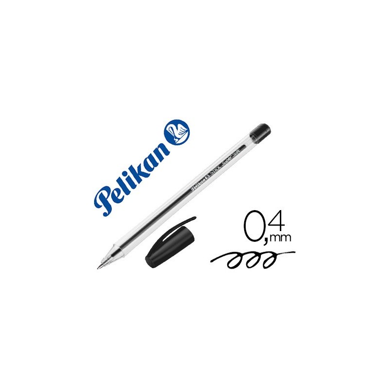 Boligrafo pelikan stick super soft negro