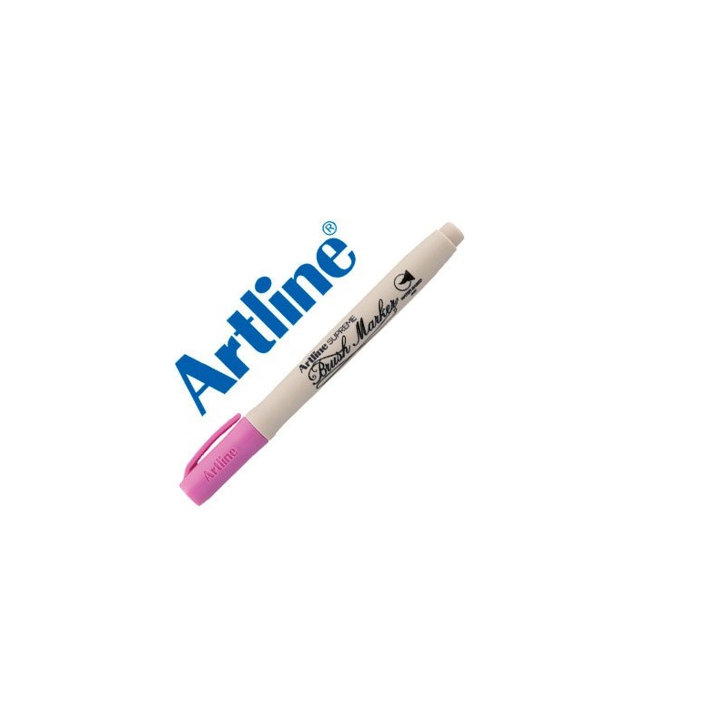 Rotulador artline supreme brush pintura base de agua punta tipo pincel trazo variable rosa