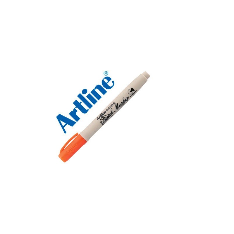 Rotulador artline supreme brush pintura base de agua punta tipo pincel trazo variable naranja