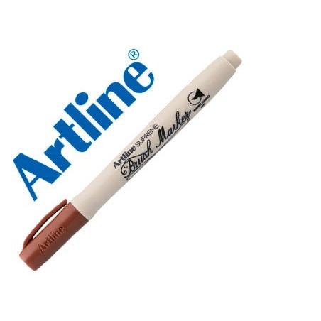 Rotulador artline supreme brush pintura base de agua punta tipo pincel trazo variable marron