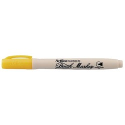 Rotulador artline supreme brush pintura base de agua punta tipo pincel trazo variable amarillo