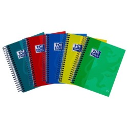 Cuaderno espiral oxford ebook 4 tapa extradura 8 120 hojas cuadricula 5 mm colores surtidos touch