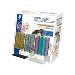 Rotulador staedtler metalico 8323 expositor sobremesa de 100 unidades colores surtidos