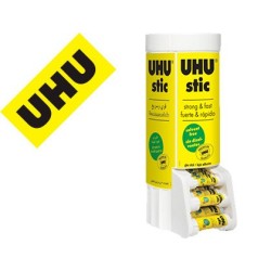 Pegamento uhu barra expositor sobremesa multiformato 8-21-40 gr 530x190x210 mm  12 uds sin cargo 21 gr