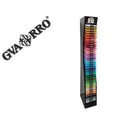 Expositor guarro metalico vacio 36 estantes para cartulina iris din a4 185 gr 30x40x200 cm
