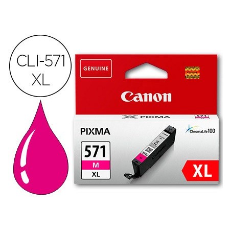 Ink-jet canon cli-571xl pixma mg6852 / ts6050 / ts8050 magenta 500 pag