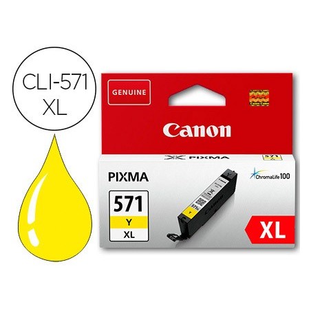 Ink-jet canon cli-571xl pixma mg6852 / ts6050 / ts8050 amarillo 500 pag