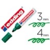 Rotulador edding punta fibra permanente 550 verde n. 4 punta redonda recargable